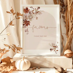 Herbstbogen elegante Gefälligkeiten bitte nehmen S Poster