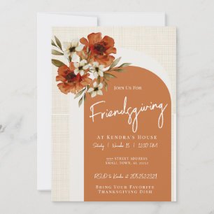 Herbstbogen Friendsgiving-Einladung Einladung