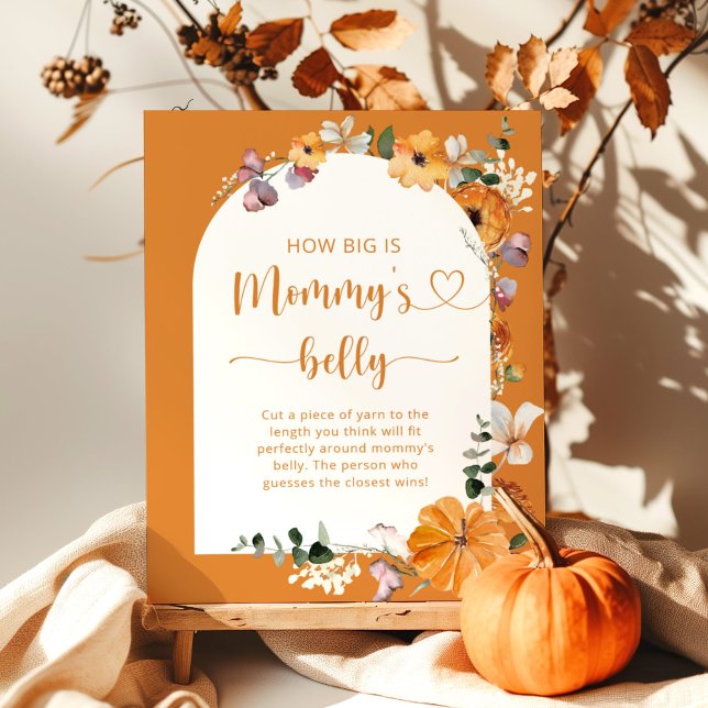 Herbstbogen, wie groß das Bauchposter der Mama ist Poster (Von Creator hochgeladen)