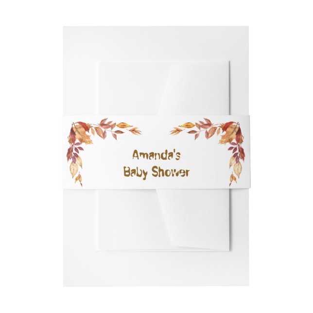 Herbstboho Rustic Baby Dusche Einladungsbanderole (Vorderseite Beispiel)