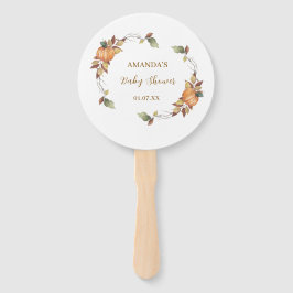 Herbstboho Rustic Pumpkin Baby Dusche Fächer