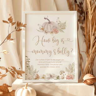 Herbstboho, wie groß das Bauchposter der Mama ist Poster