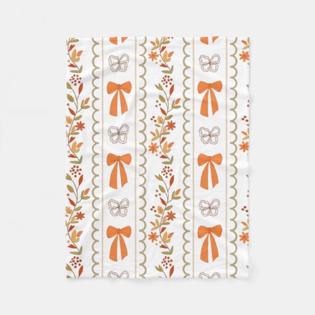 Herbstbows & Florals Fleece Blanket - Gemütliches  (Vorderseite)