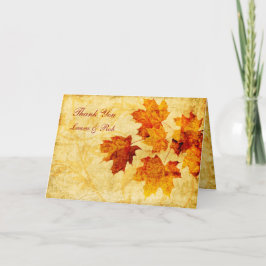 Herbstbraun Hochzeit Danke