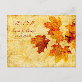 Herbstbraun Winter Hochzeitskarte Einladungspostkarte