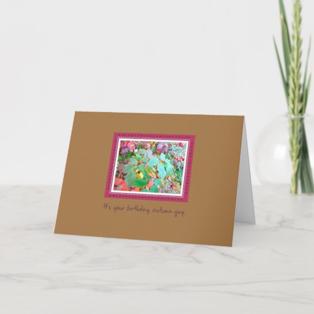 Herbstbremse Typ Geburtstagskarte Karte (Vorderseite)