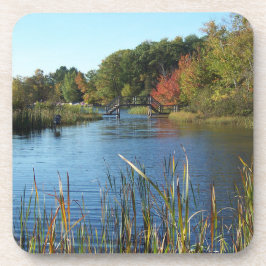 Herbstbrücke Getränkeuntersetzer
