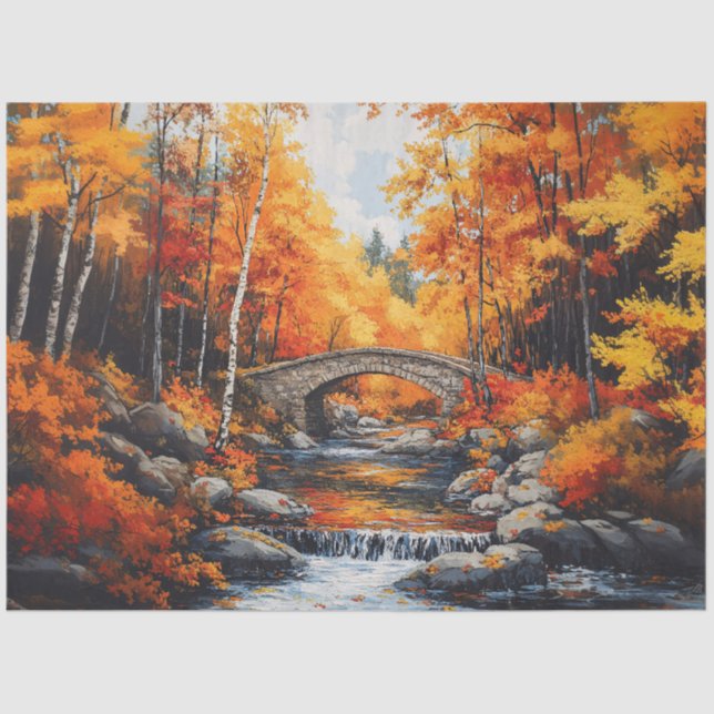 Herbstbrücke Seidenpapier (Vorderseite)