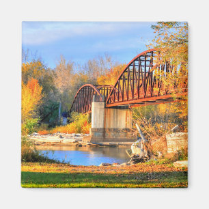 Herbstbrücke Vermont Magnet