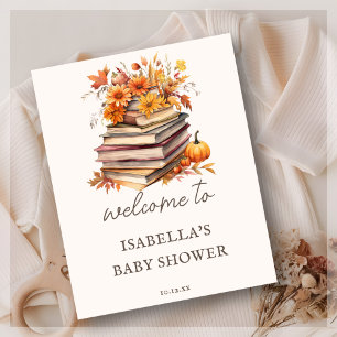 Herbstbuch Thema Kinderdusche Begrüßungszeichen Poster