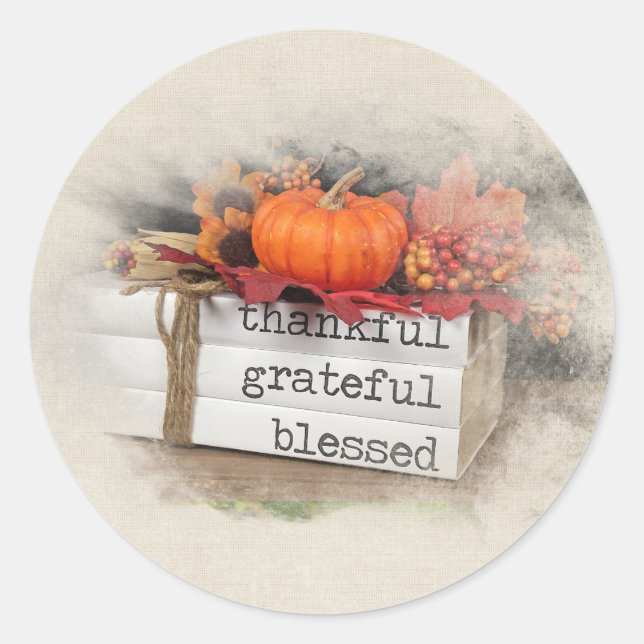 Herbstbüchenkissen Runder Aufkleber (Vorderseite)