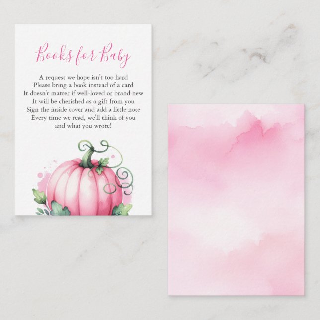 Herbstbücher für Kinderschutzkarten Begleitkarte (Vorne/Hinten)