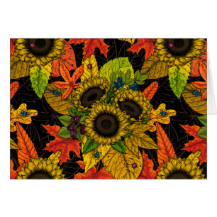 Herbstbukett auf schwarz