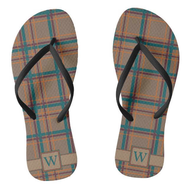 Herbstchic Kariert Flip Flops (Fußbett)