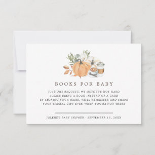 Herbstcoffee Baby Dusche Bücher für Kinder Einladung