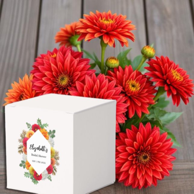 Herbstdahlia Floral Fall Brautparty Geschenkschachtel (Von Creator hochgeladen)