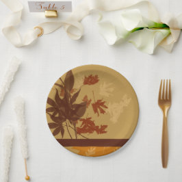 Herbstdekoration Pappteller