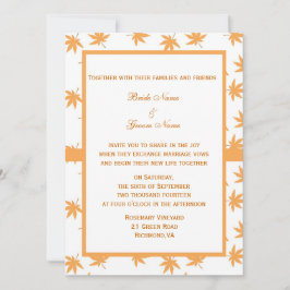 Herbstdekorative Blätter Einladung