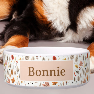 Herbstdesign - Autumnaler Hund Napf