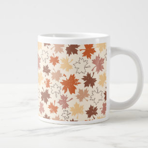 Herbstdesign Herbstliche natürliche Blätter Jumbo-Tasse