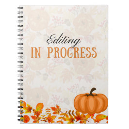 Herbstdesignbearbeitung im Progress-Notebook Notizblock