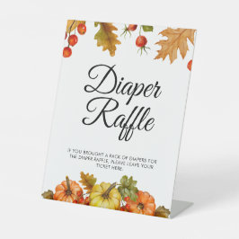 Herbstdiaper Raffle Pumpkin-Foliage Fall Sockelschild