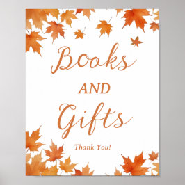 Herbstduschbücher und Geschenke Poster