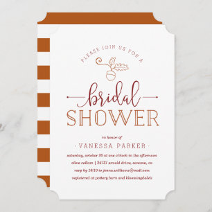 Herbstdusche Acorn Bridal Einladung