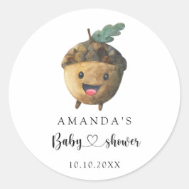 Herbstdusche Cartoon Runder Aufkleber