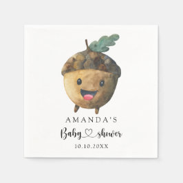 Herbstdusche Cartoon Serviette