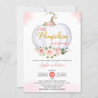 Herbstdusche ein wenig Pumpkin Fall Baby Dusche Einladung