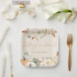 Herbstdusche in der Liebe Pappteller