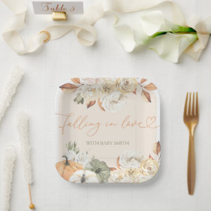 Herbstdusche in der Liebe Pappteller