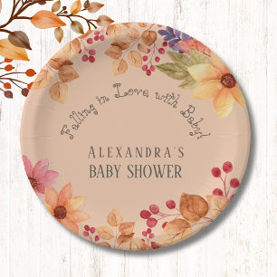 Herbstdusche in der Liebe Pappteller