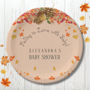 Herbstdusche in der Liebe Pappteller