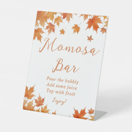 Herbstdusche Momosa Bar Sockelschild
