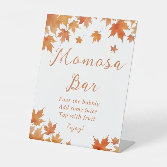 Herbstdusche Momosa Bar Sockelschild (Vorderseite)