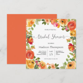 Herbstdusche Wasserfarbe Bridal Einladung