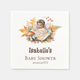 Herbstdusche Woodland Fee Baby Serviette