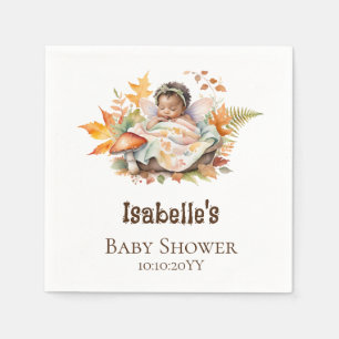 Herbstdusche Woodland Fee Baby Serviette
