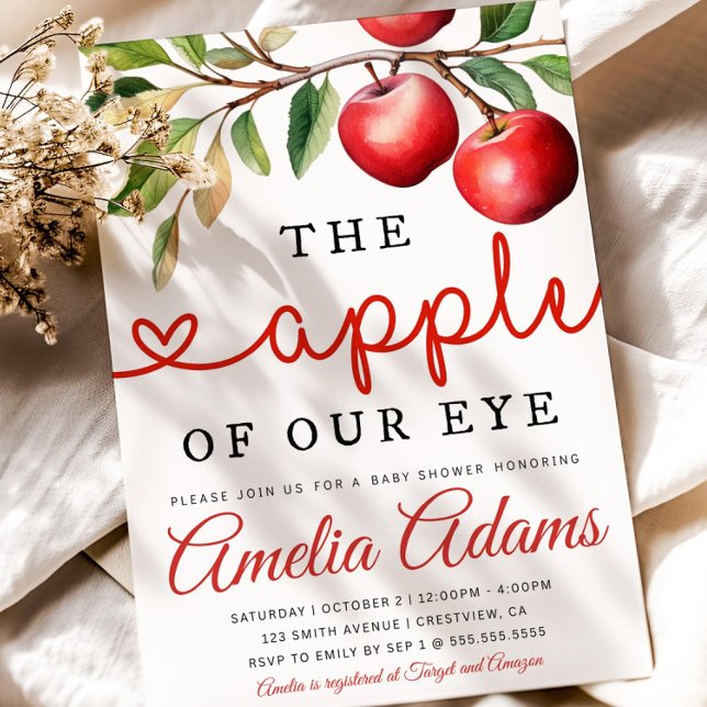 Herbstduscheinladung, Apfel unseres Augenjunges Einladung (Von Creator hochgeladen)