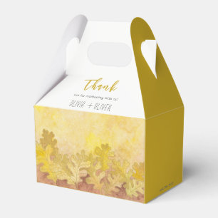 Herbsteiche Blätter Hochzeit Geschenkschachtel