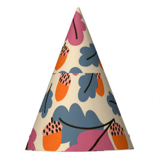 Herbsteiche: Blätter und Acornmuster Partyhütchen