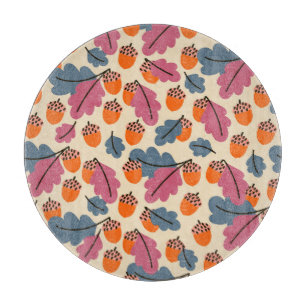 Herbsteiche: Blätter und Acornmuster Schneidebrett