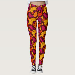 Herbsteiche Blätter und Acorns Gemustert Leggings