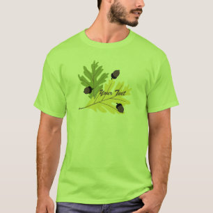 Herbsteiche Blätter und Acorns Herbst T - Shirt