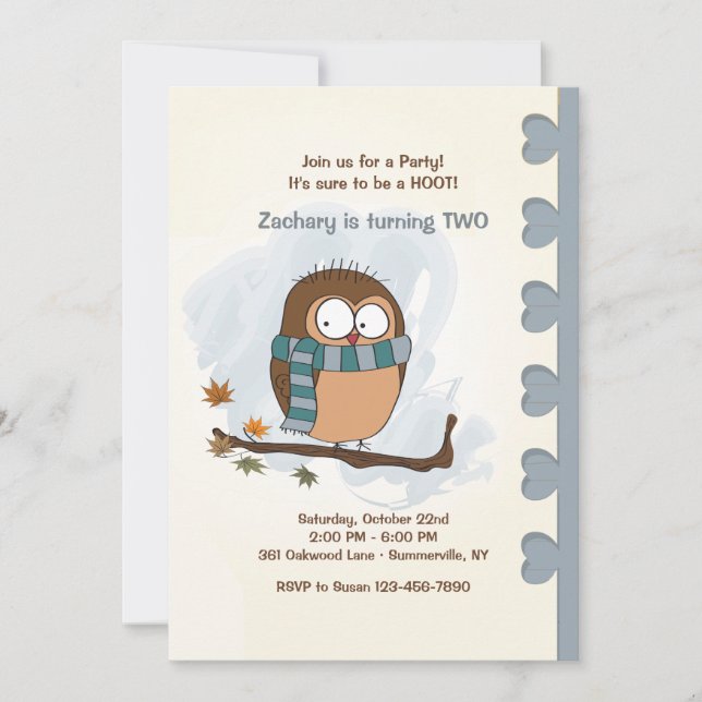 Herbsteinladung Einladung (Vorderseite)