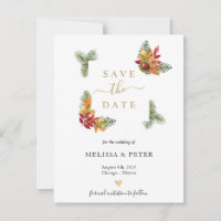 Herbstelegante Hochzeit Save the Date