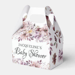 Herbstelegante violette Blumen Kinderdusche Geschenkschachtel