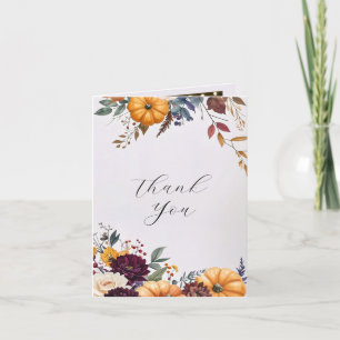 Herbsteleganz Hochzeit geklappt Dankeschön Karte